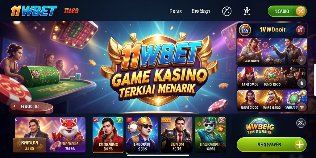 Tampilan menarik gameplay Kasino 11WBET yang menegangkan.