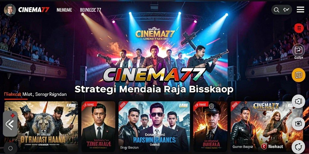 Screenshot utama CINEMA77 menampilkan gameplay menarik dari manajemen bioskop.