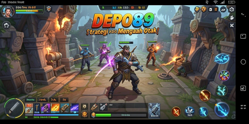 Tangkapan layar DEPO89 menampilkan gameplay strategi yang intens.