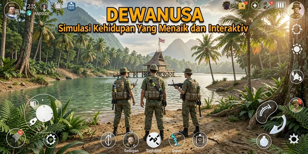 Tampilan screenshot DEWANUSA menampilkan aktivitas interaktif dalam gameplay.