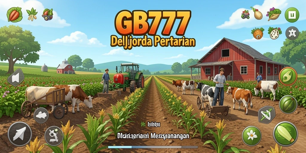Screenshot gameplay GB777 menampilkan aktivitas bertani yang seru.