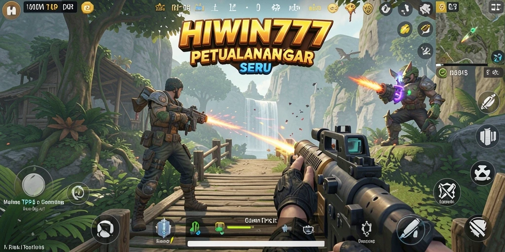 Tangkapan layar gameplay HIWIN777 menampilkan aksi seru dalam mode TPS.