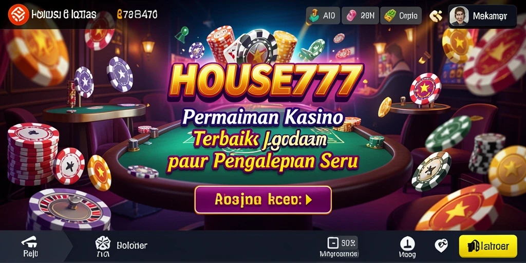Gameplay seru HOUSE777 dengan berbagai permainan Kasino.