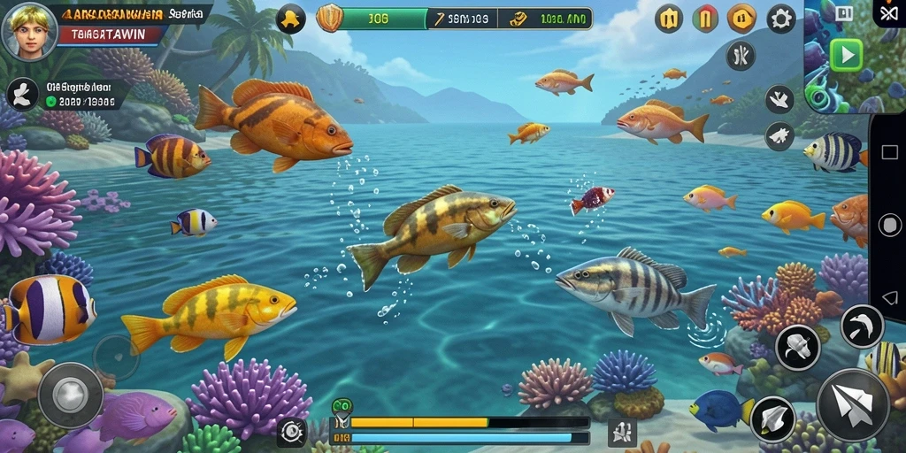 Gameplay JAKARTAWIN yang mendebarkan saat berburu ikan.