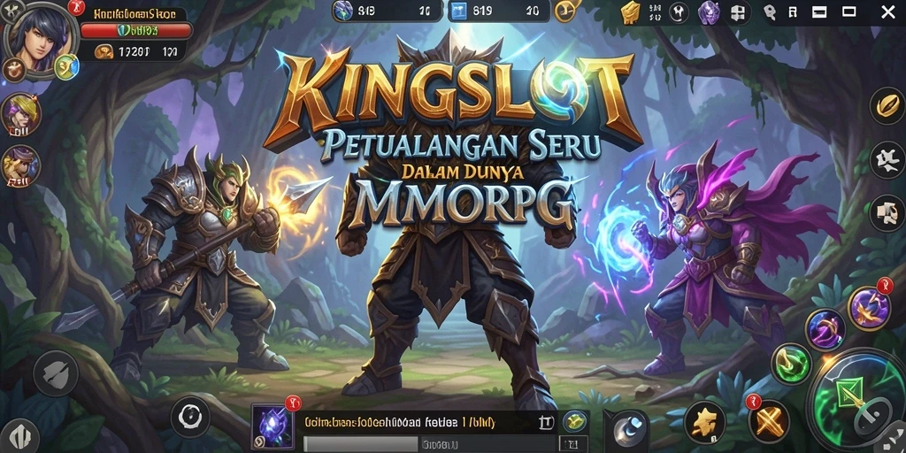 Gameplay KINGSLOT menampilkan aksi seru dalam dunia MMORPG.