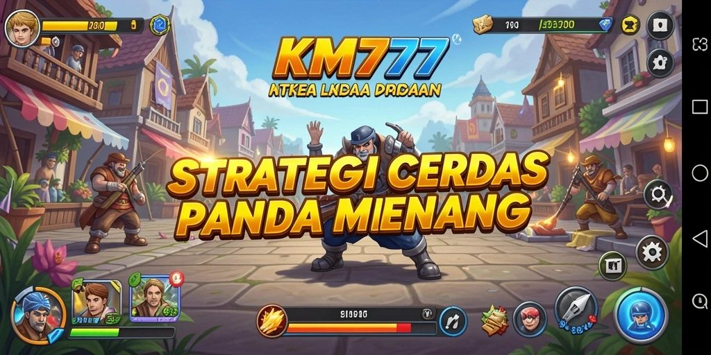Tangkapan layar gameplay KM777 menampilkan aksi strategi seru.