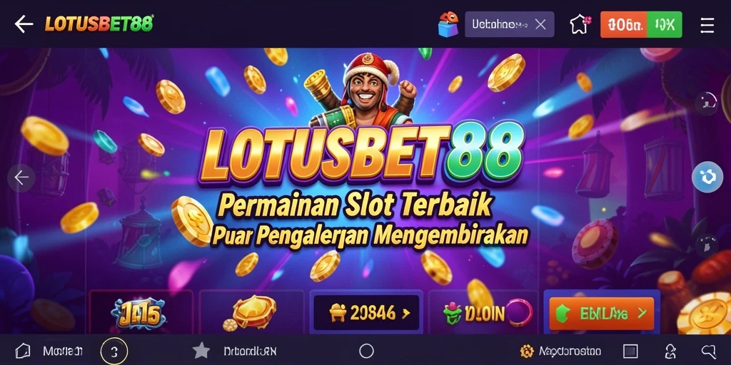 Tampilan gameplay menarik dari aplikasi LOTUSBET88 Slot.