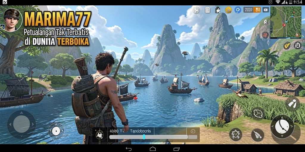 Screenshot MARIMA77 menampilkan gameplay Open World yang memukau.