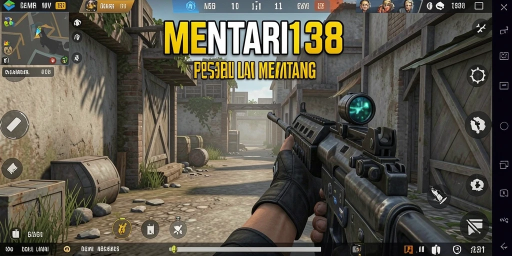 Screenshot gameplay MENTARI138 menampilkan aksi tembak-menembak yang intens.