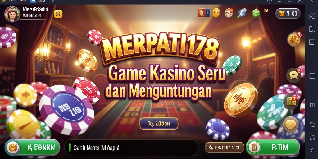 Tampilan gameplay seru di MERPATI178 dengan suasana Kasino yang nyata.