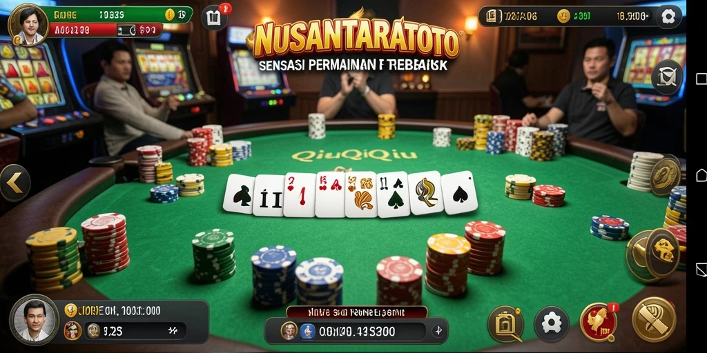 Tampilan gameplay seru NUSANTARATOTO dengan aksi kartu QiuQiu.