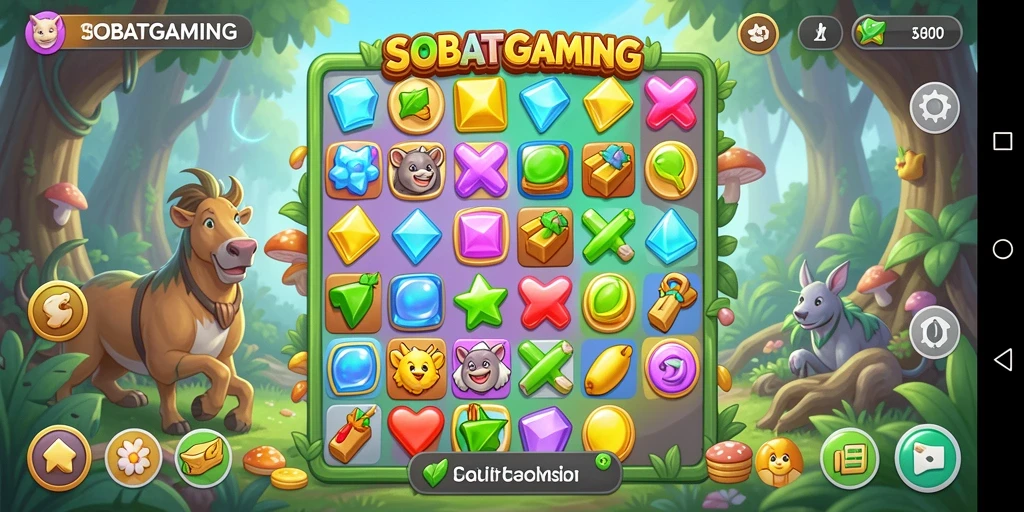 Tampilan gameplay seru dan menantang dalam SOBATGAMING.