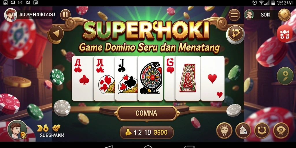 Tampilan gameplay SUPERHOKI yang seru dan menarik.
