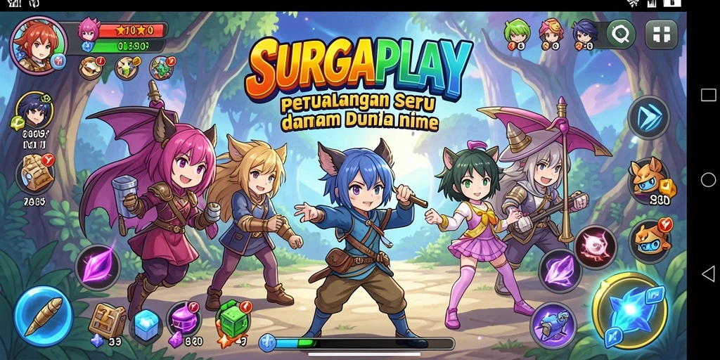 Tampilan gameplay yang menarik dari karakter Anime ikonik.